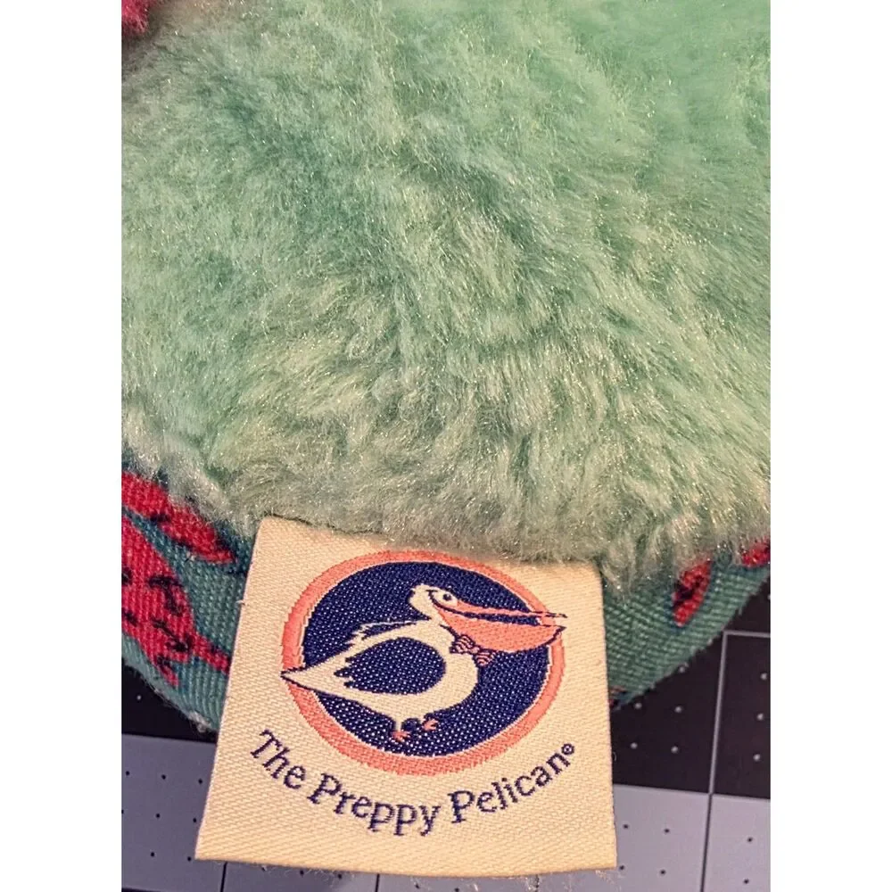 The Preppy Pelican Seahorse Plush Turtle Print Pink Fins Bow 9
